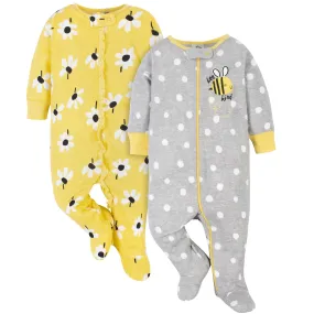 2-Pack Baby Girls Bee Kind & Daisies Sleep 'n Plays