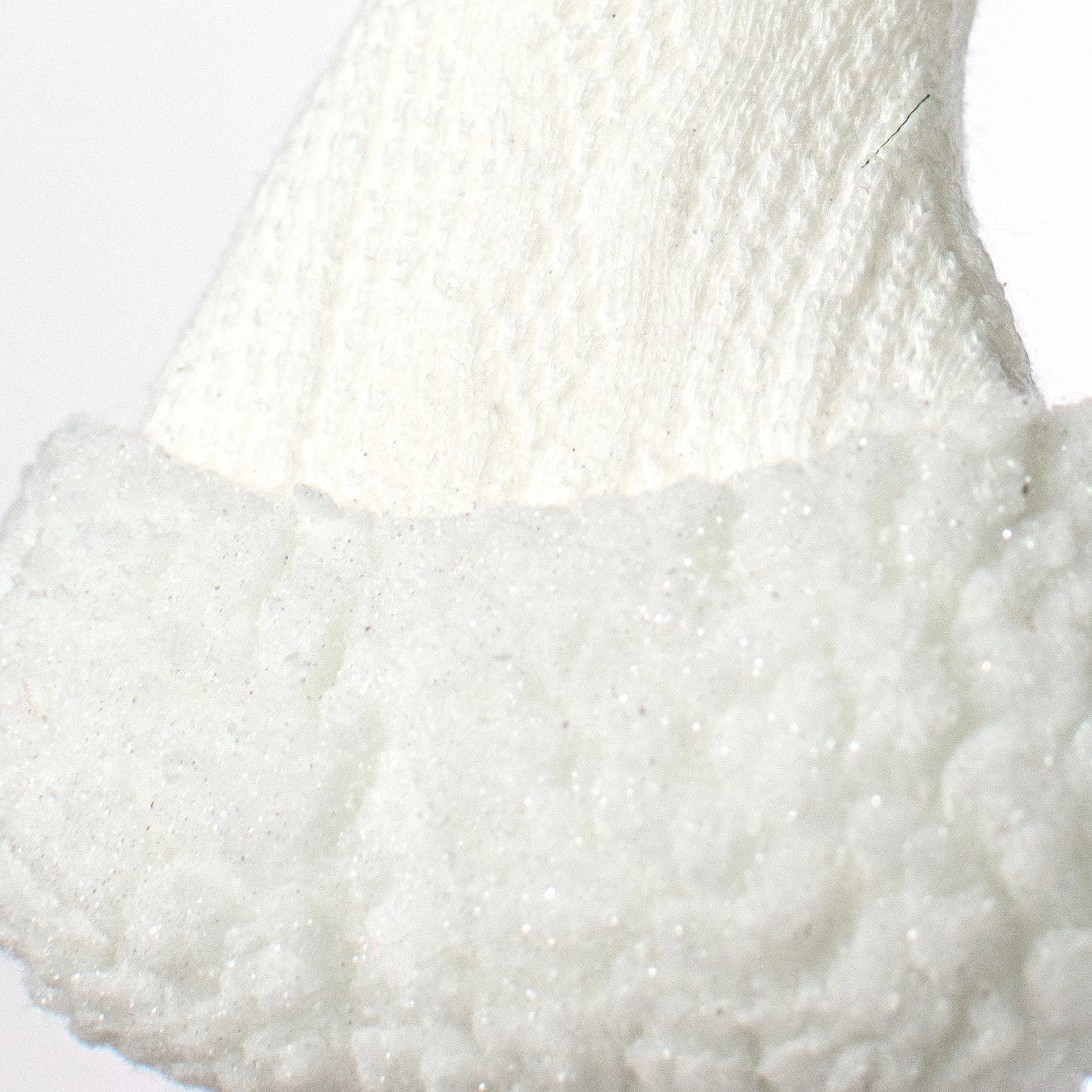 26" Cable Knit Santa Hats Spray: White