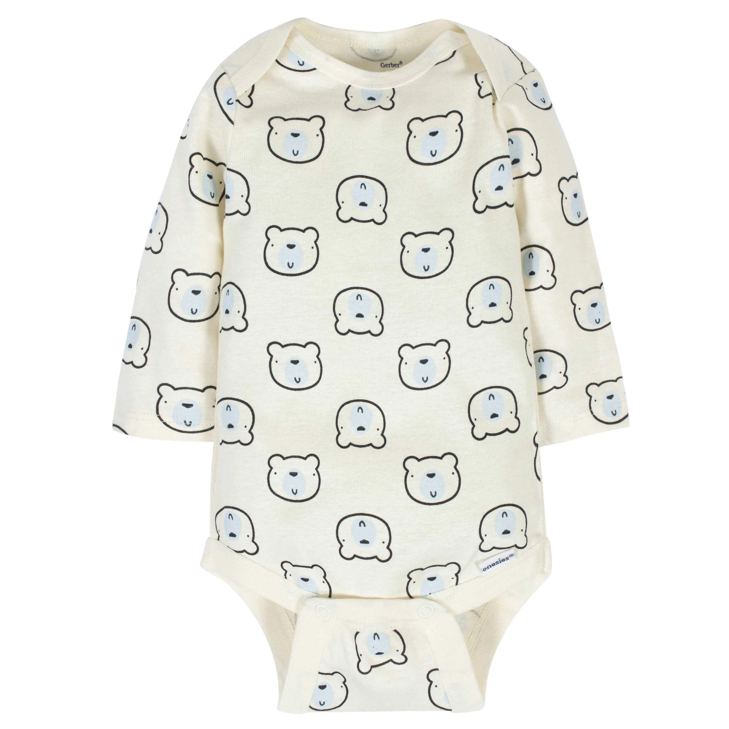 6-Pack Baby Boys Bear Long Sleeve Onesies® Bodysuits