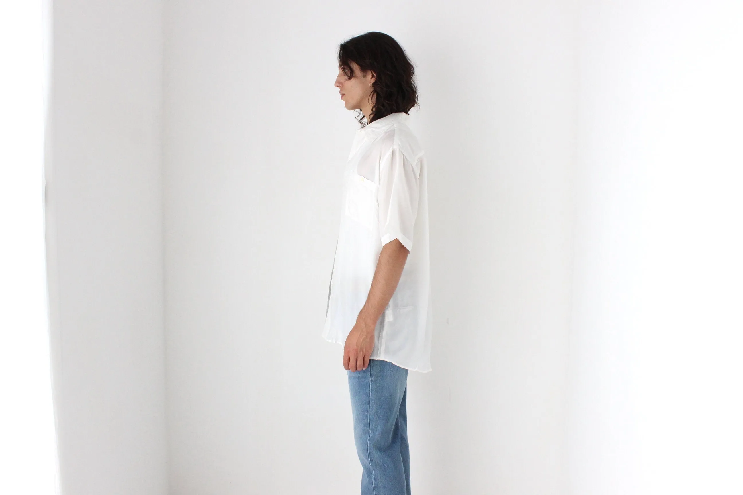 80s PURE SILK Classic Boxy in White