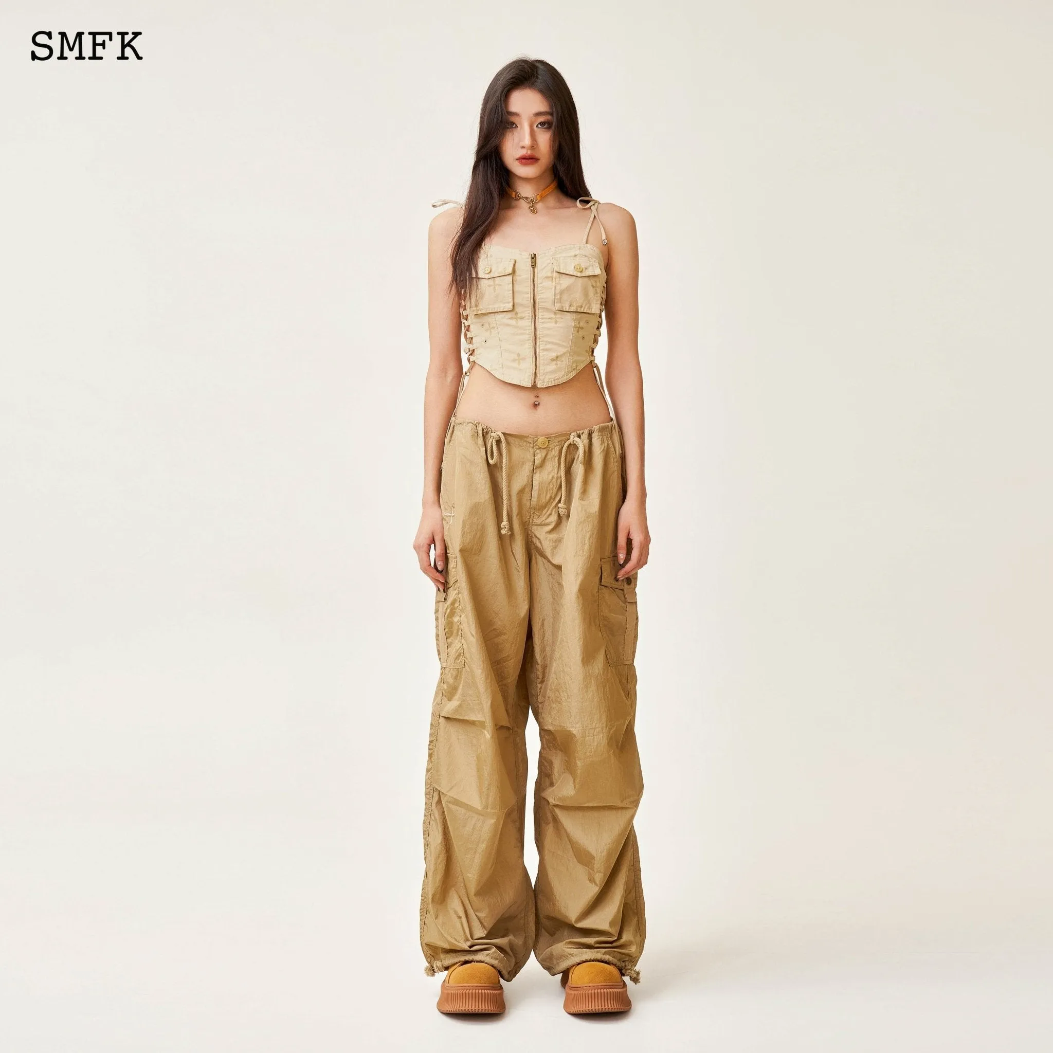 Ancient Myth Golden Snake Hunting Paratrooper Pants