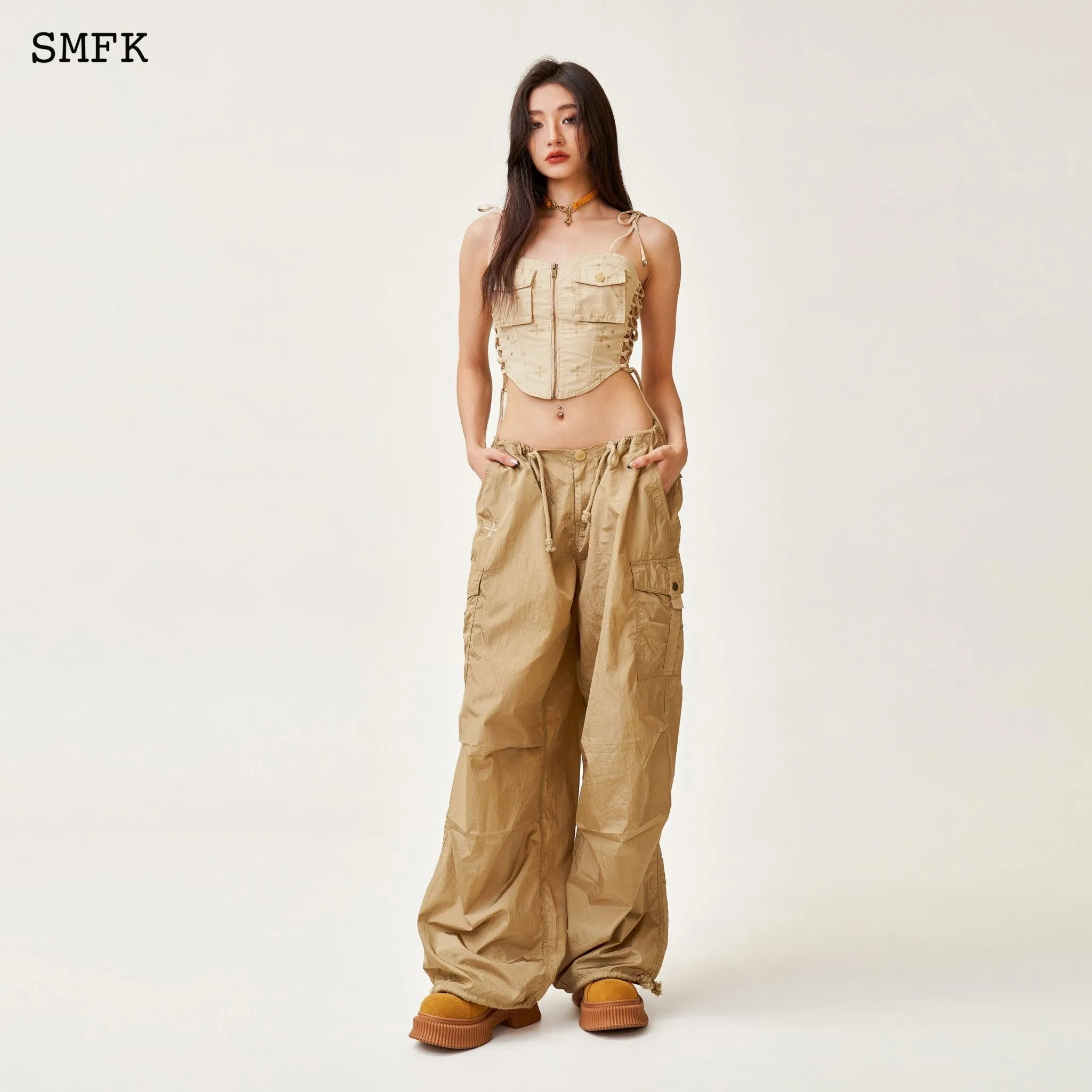 Ancient Myth Golden Snake Hunting Paratrooper Pants