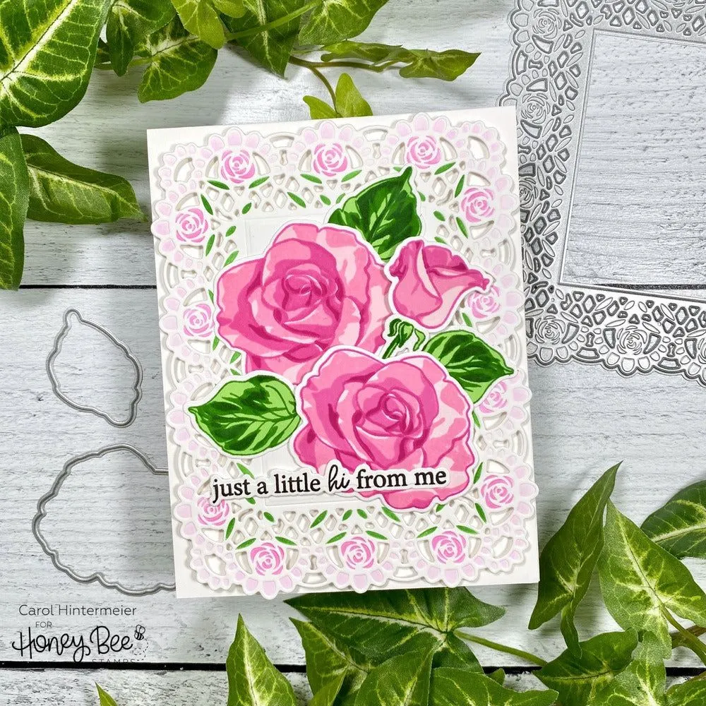 Antique Layering Roses - 6x8 Stamp Set - Retiring