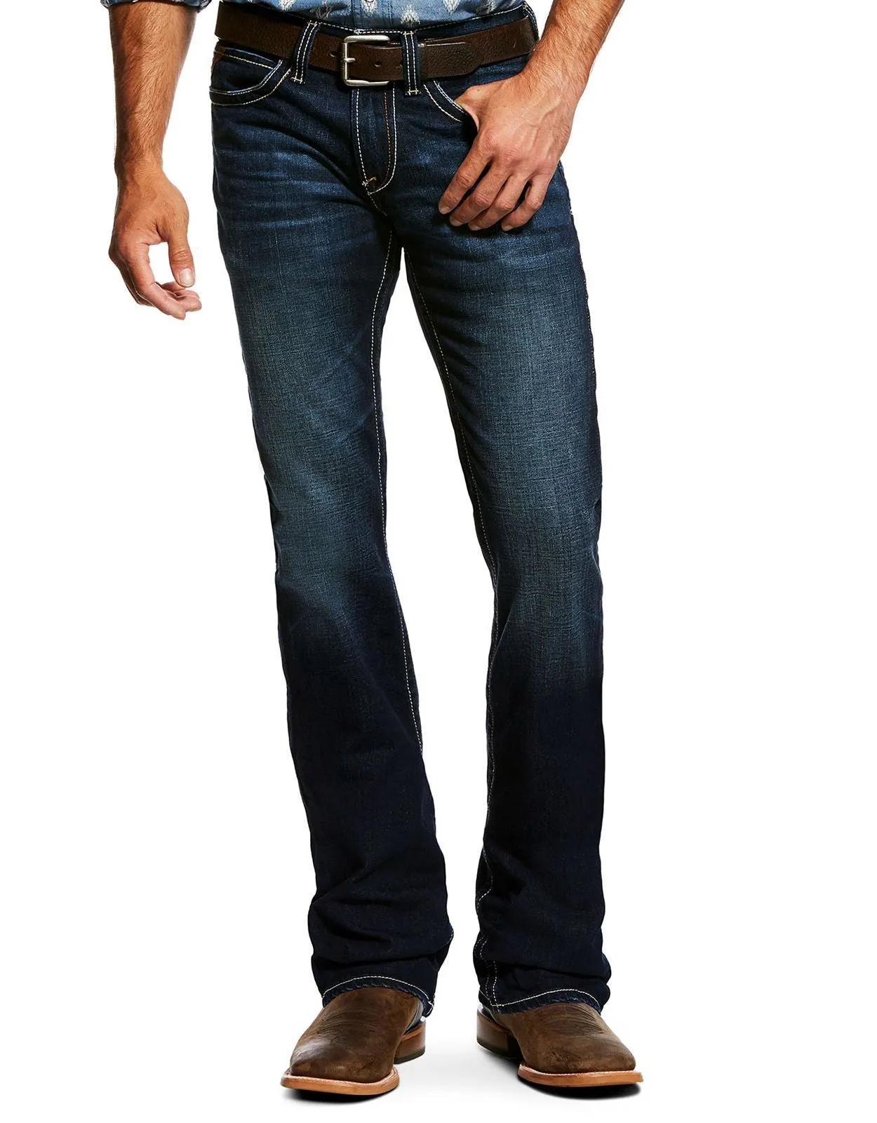 Ariat Mens M7 Rocker Stackable Straight Leg Stretch Low Rise Slim Fit Jeans Style 10026681