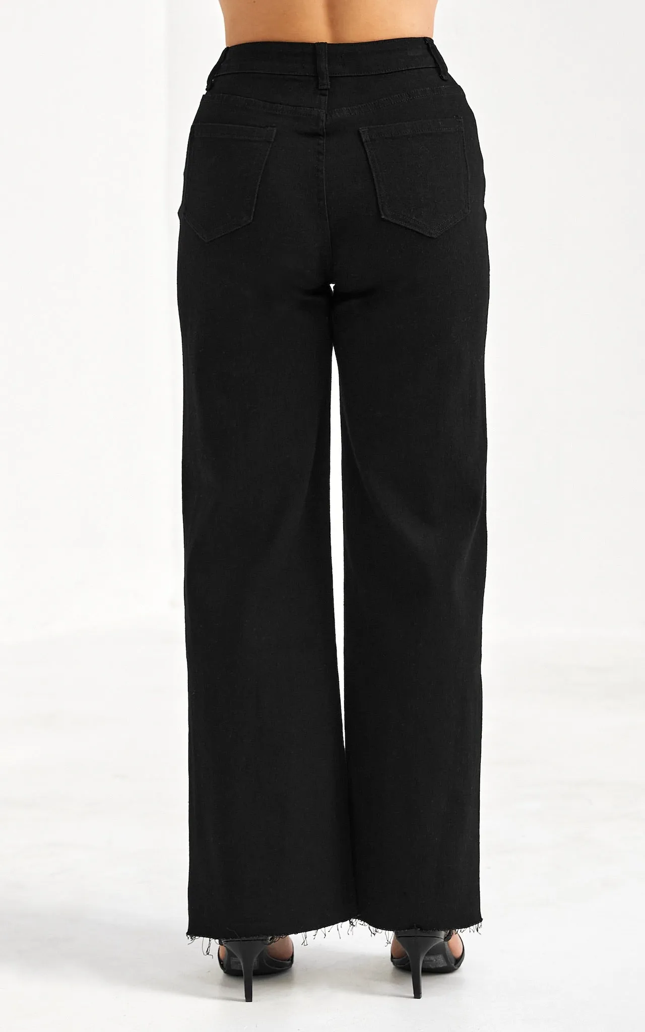 Aubreen Wide Jeans - Black