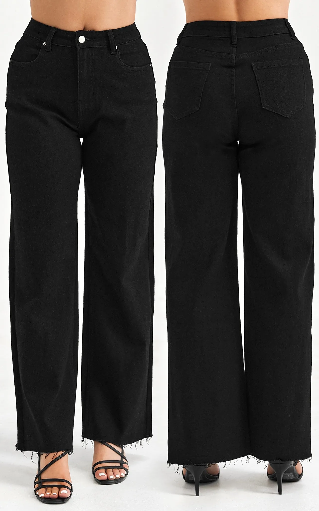 Aubreen Wide Jeans - Black