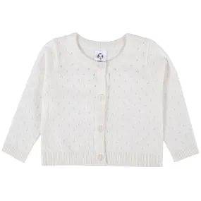 Baby & Toddler Girls White Pointelle Cardigan