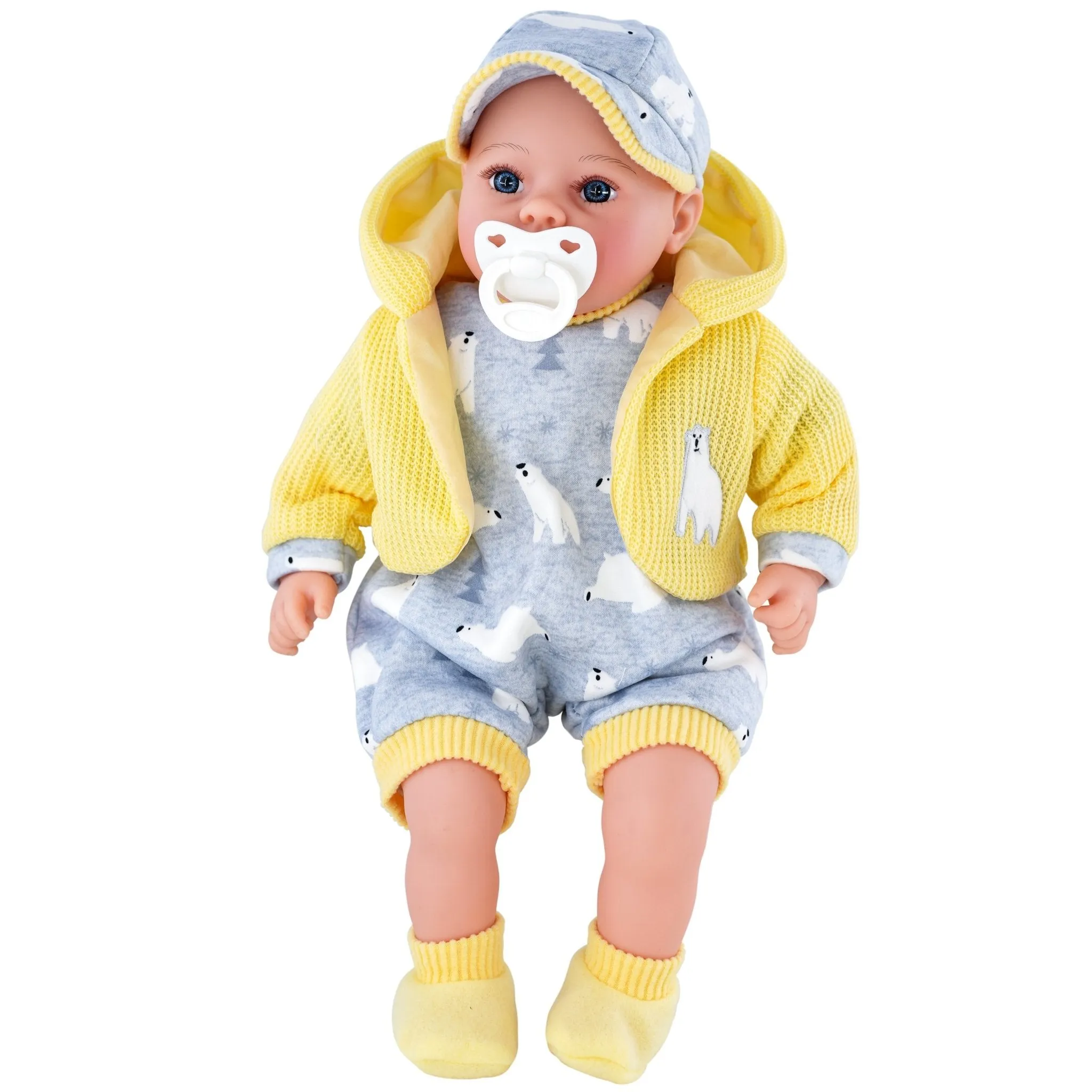 Baby Doll With Dummy & Sounds Yellow