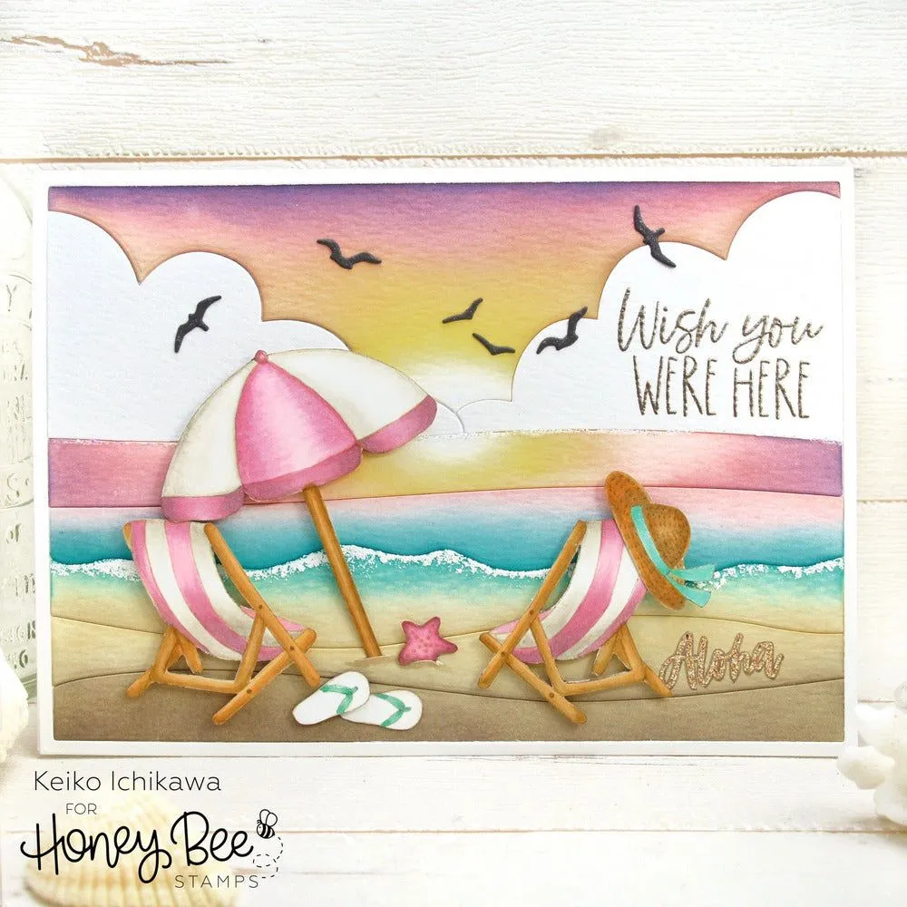 Beach Scene A7 Cover Plate - Honey Cuts