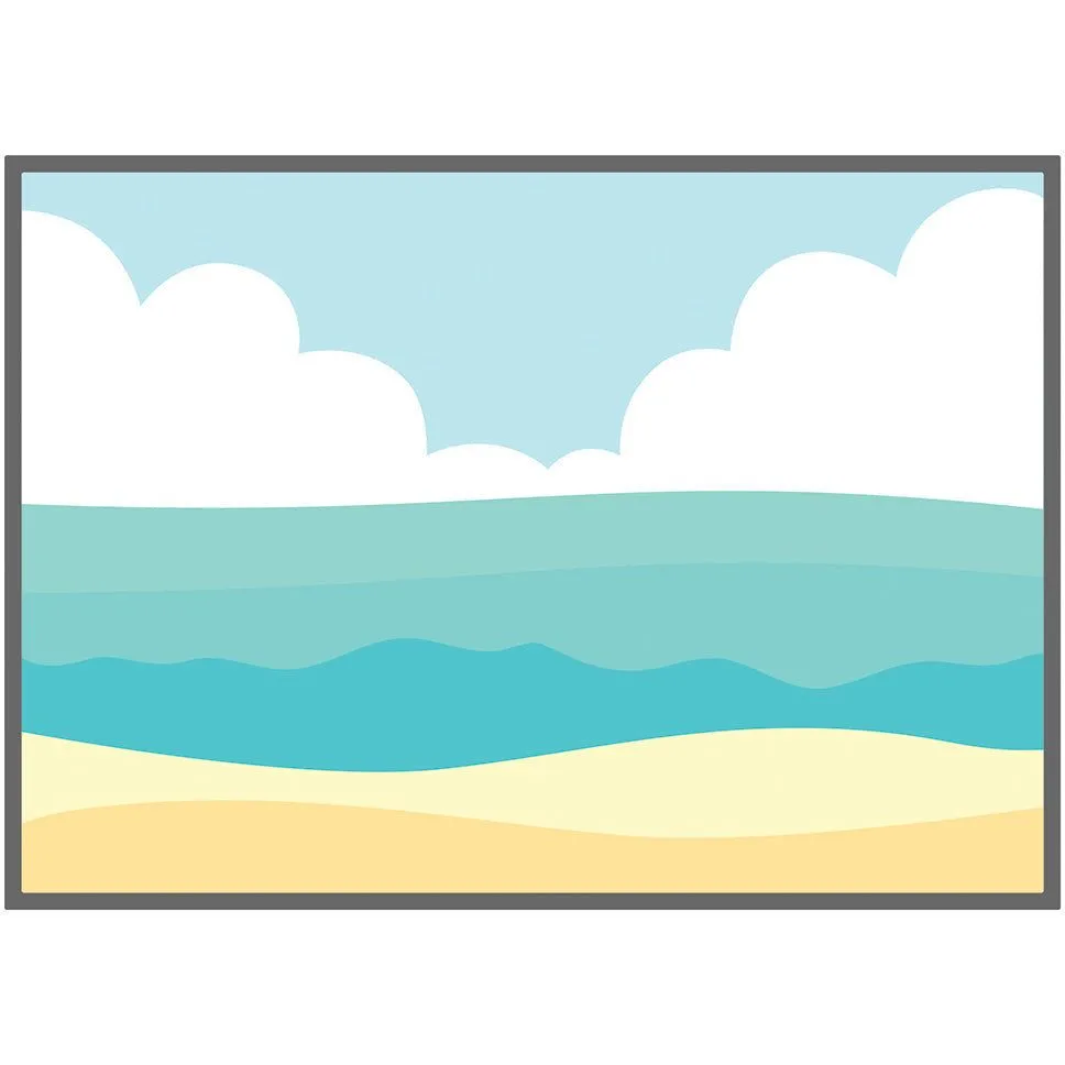 Beach Scene A7 Cover Plate - Honey Cuts