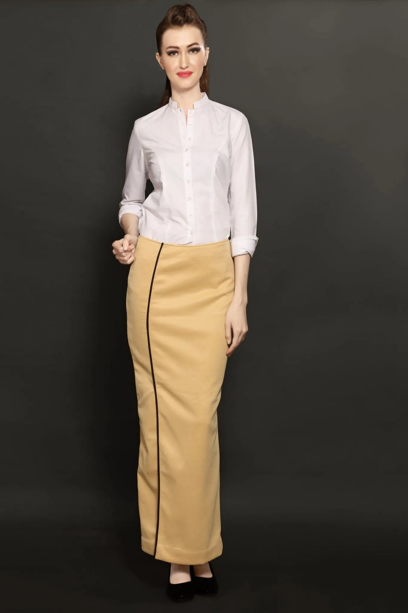 Beige Long Skirt