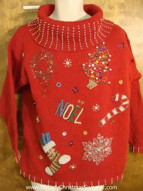 Bling NOEL 80s Funny Christmas Sweater