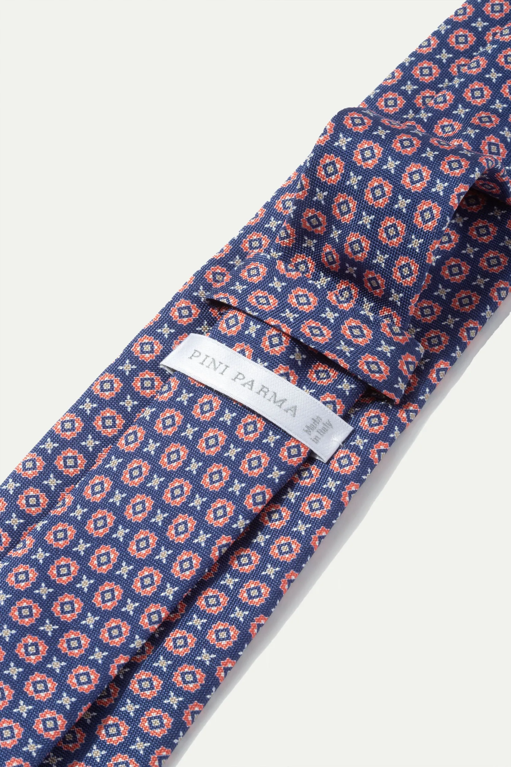 Blue and red light silk tie - Made In Italy