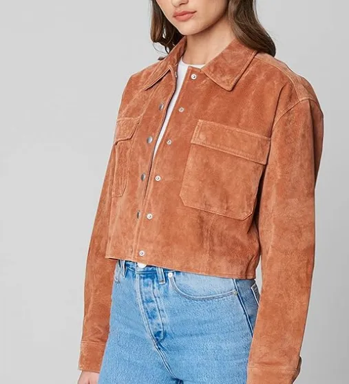 Button Down Vegan Suede Shirt