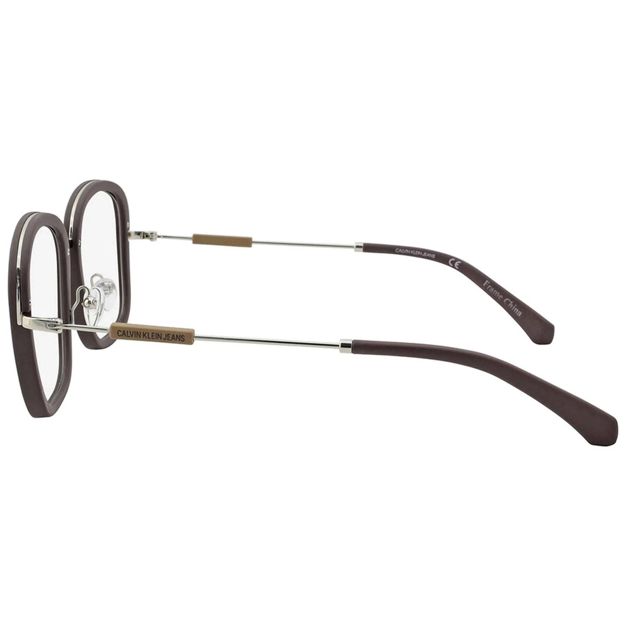 Calvin Klein Jeans Men's Eyeglasses - Matte Dark Brown Square Frame | CKJ19710 201