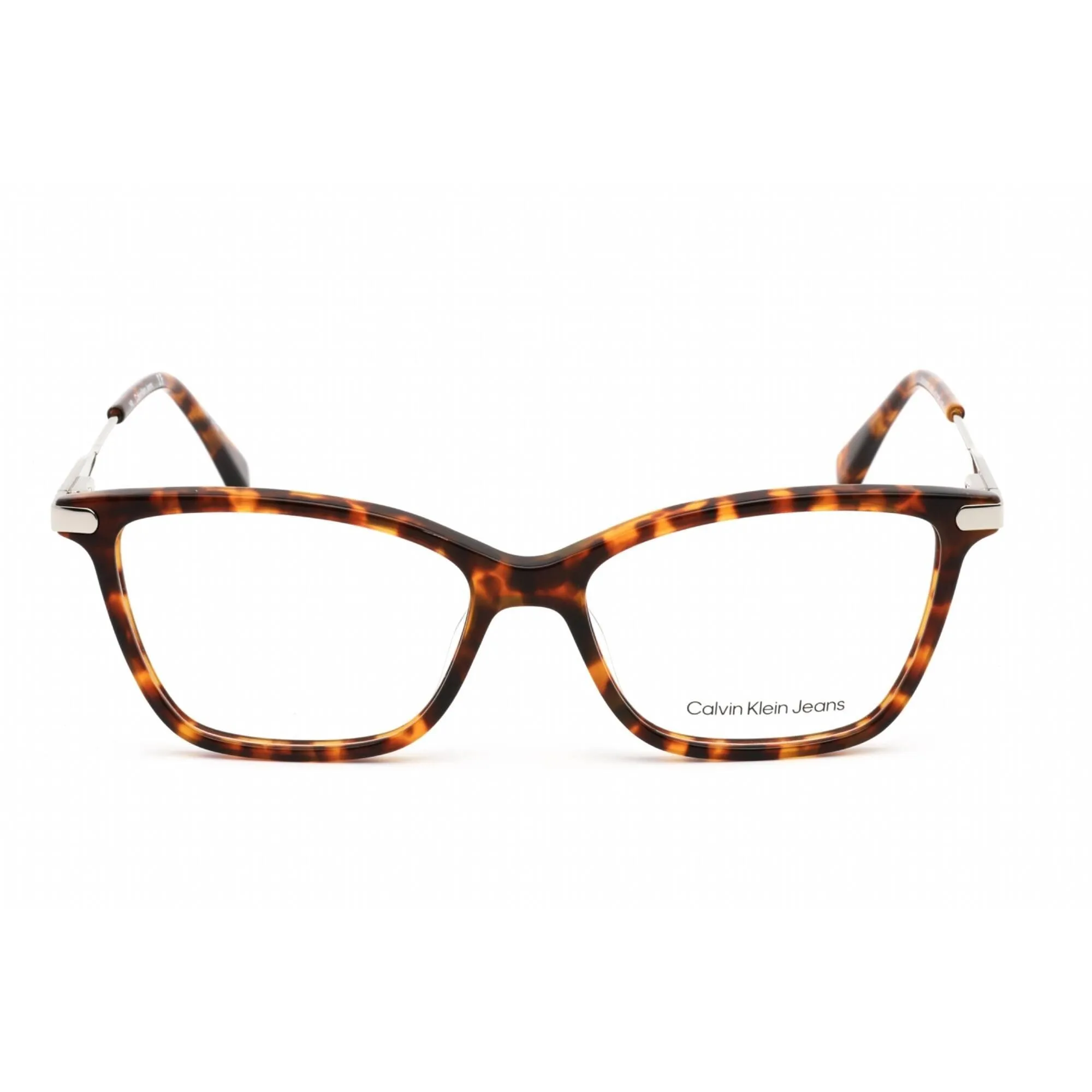 Calvin Klein Jeans Unisex Eyeglasses - Brown Havana/Silver Cat Eye | CKJ21632 232