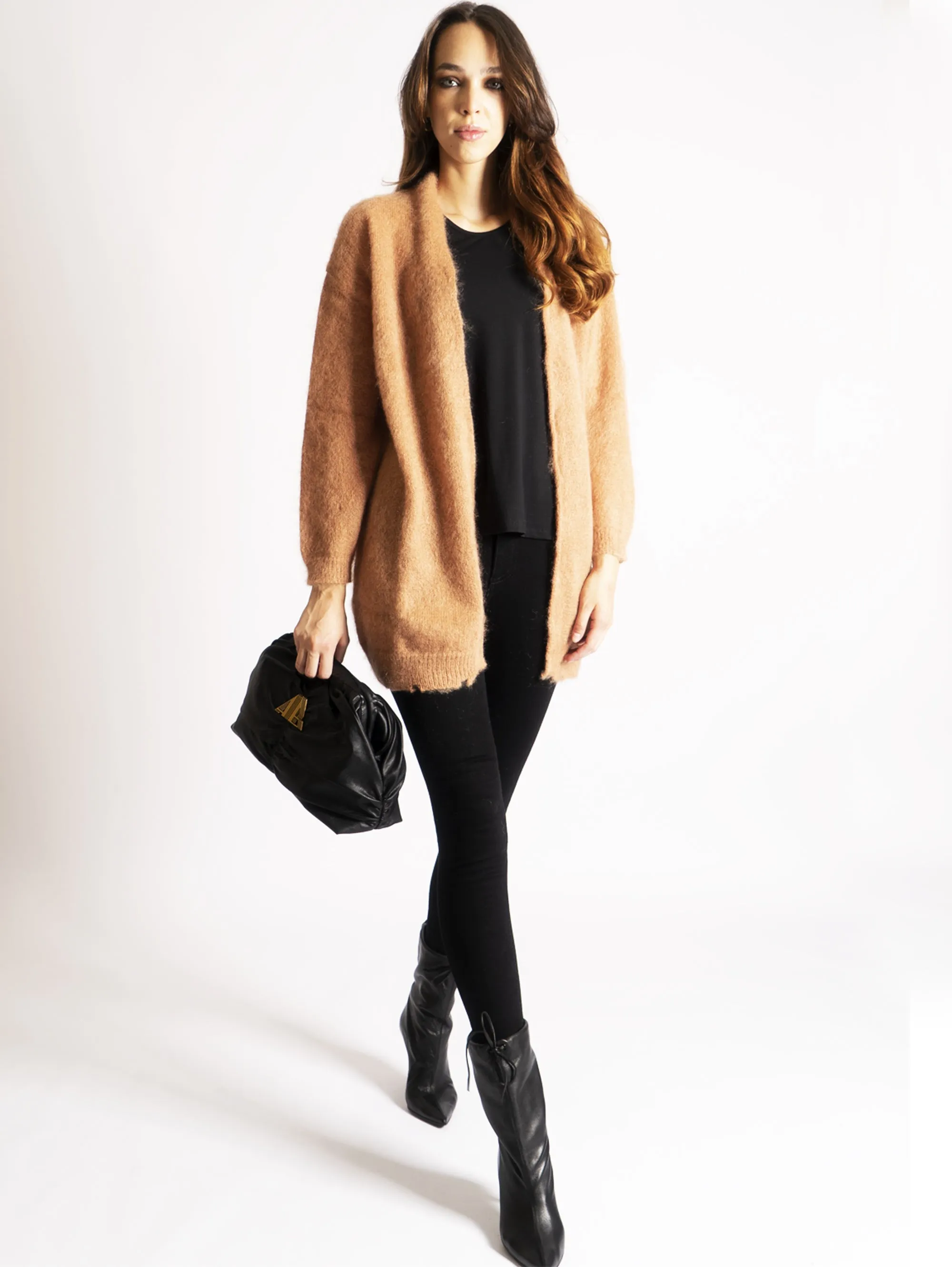 Cardigan Lungo Marrone