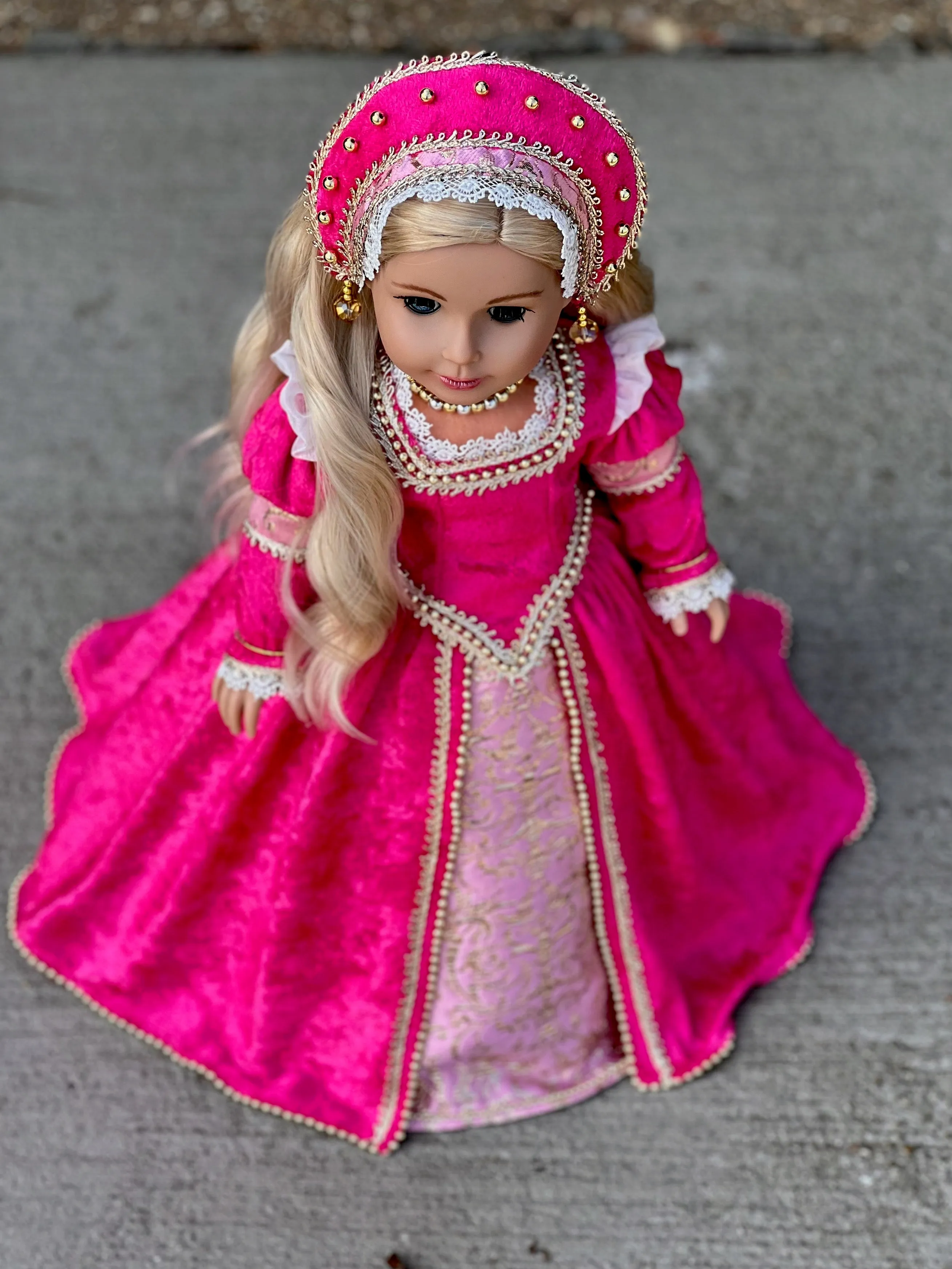 Catherine Howard - OOAK Historical Tudor Style Gown for 18 inch Dolls