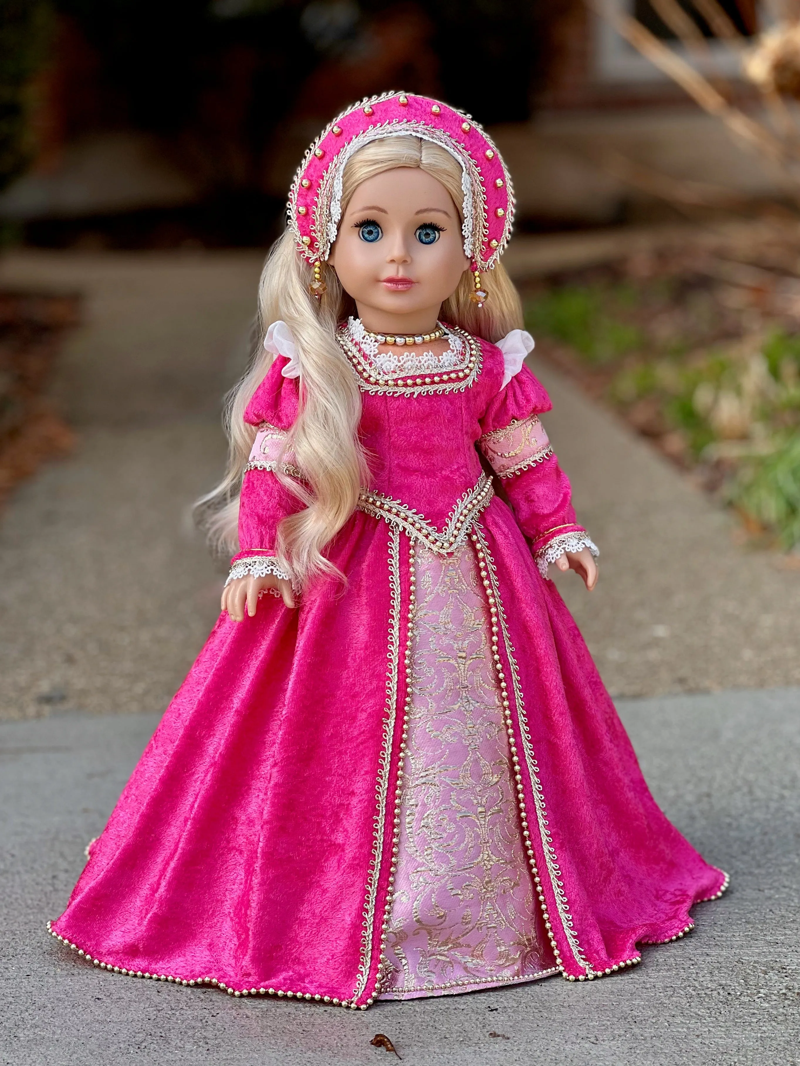 Catherine Howard - OOAK Historical Tudor Style Gown for 18 inch Dolls