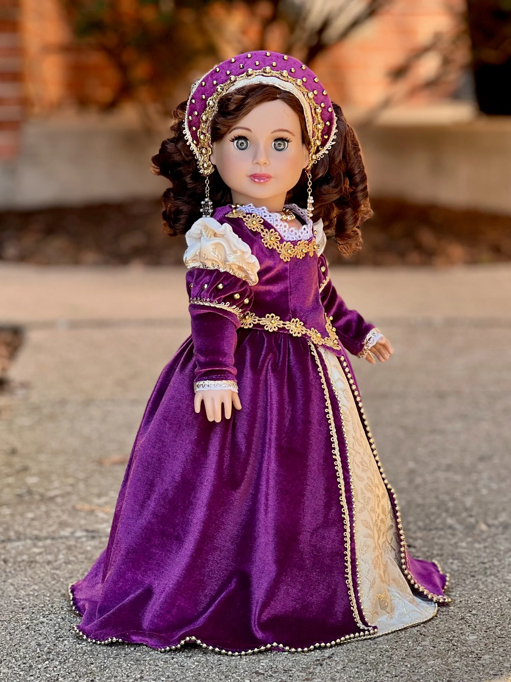 Catherine Parr - OOAK Historical Tudor Style Gown for 18 inch Dolls (Doll not Included)