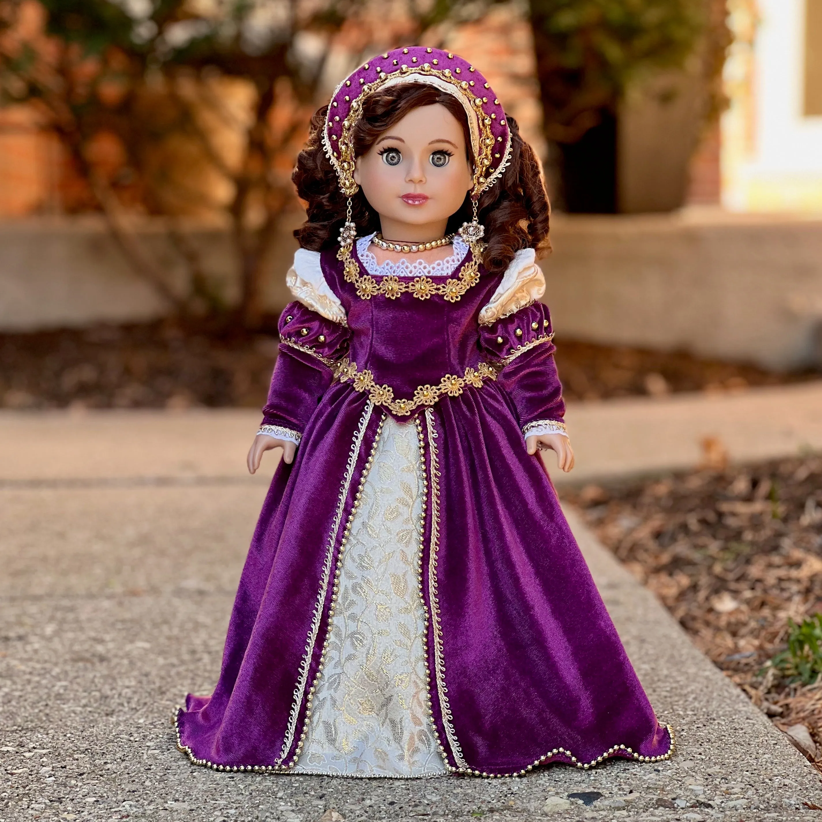 Catherine Parr - OOAK Historical Tudor Style Gown for 18 inch Dolls (Doll not Included)