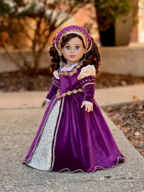 Catherine Parr - OOAK Historical Tudor Style Gown for 18 inch Dolls (Doll not Included)