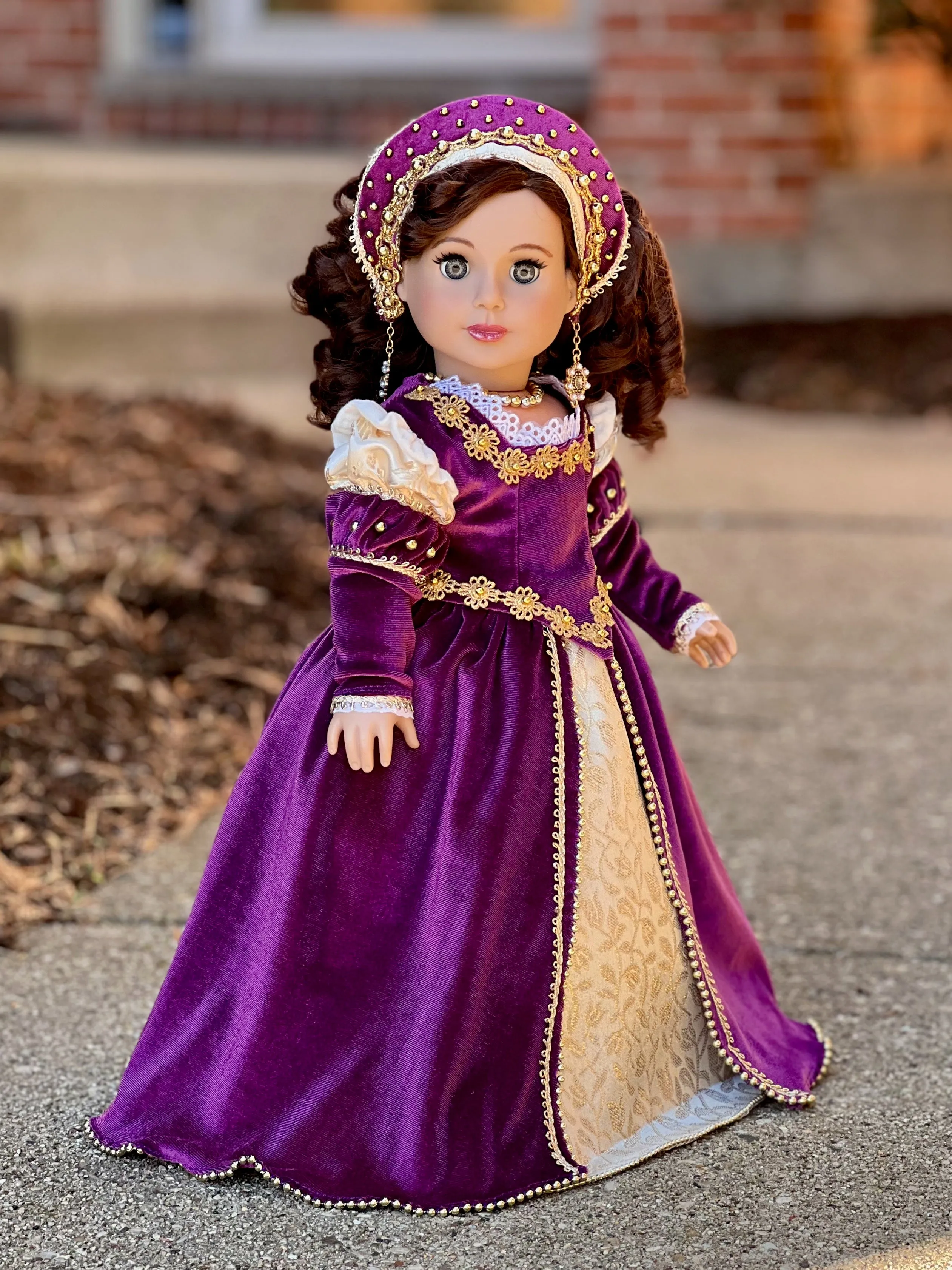 Catherine Parr - OOAK Historical Tudor Style Gown for 18 inch Dolls (Doll not Included)