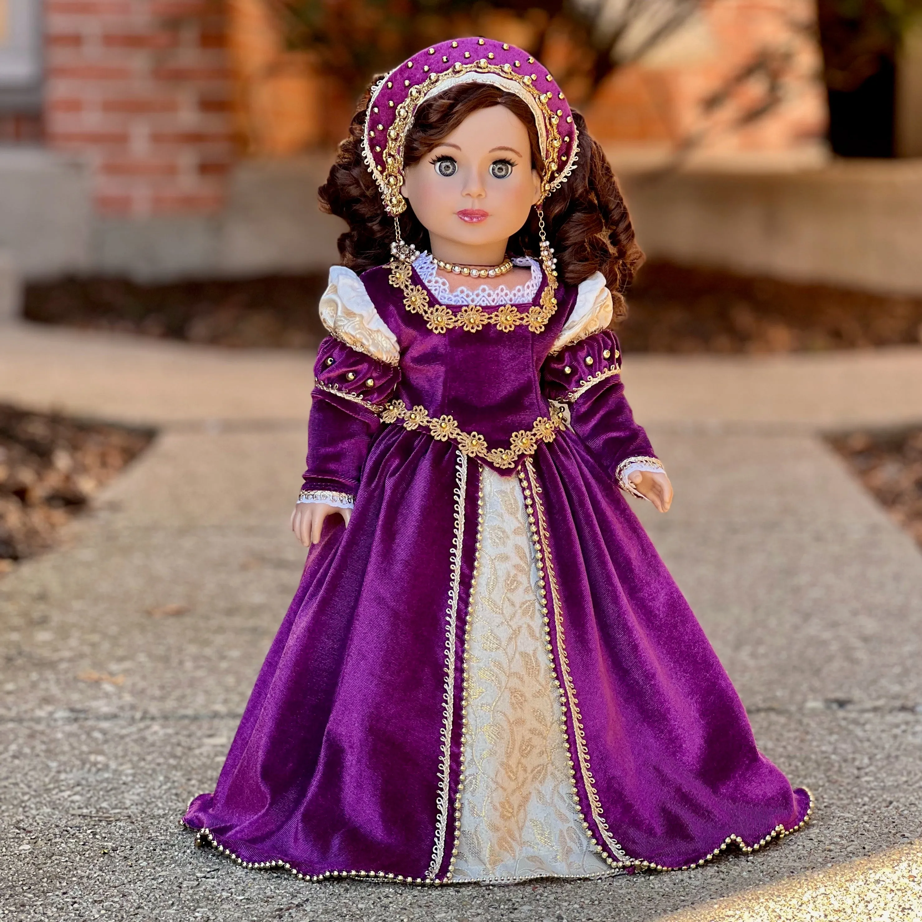 Catherine Parr - OOAK Historical Tudor Style Gown for 18 inch Dolls (Doll not Included)