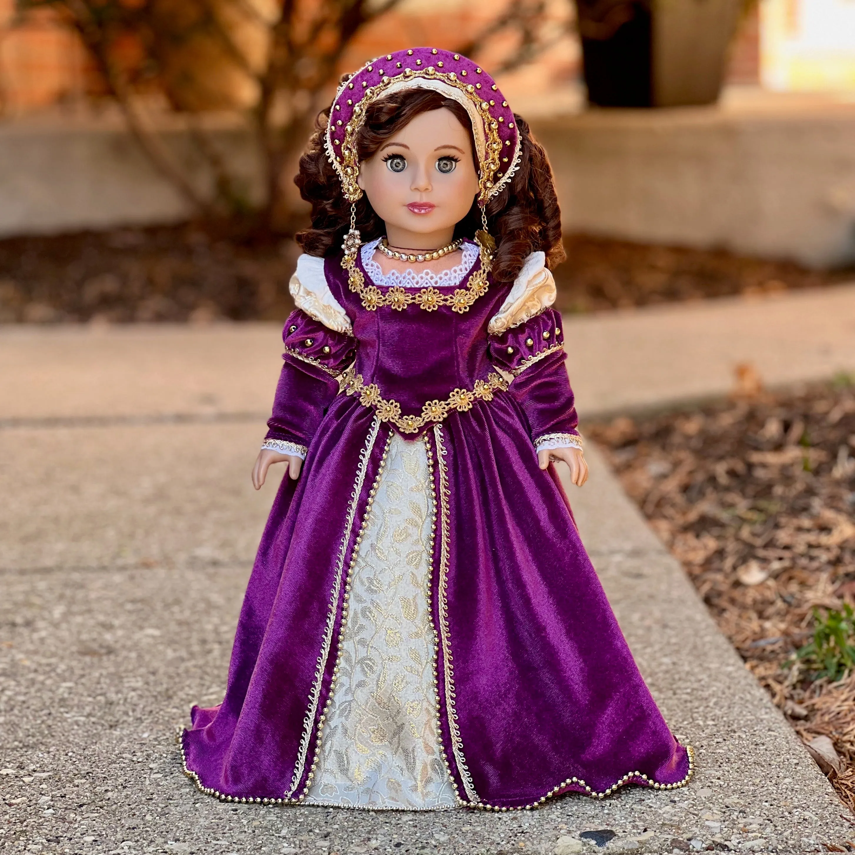 Catherine Parr - OOAK Historical Tudor Style Gown for 18 inch Dolls (Doll not Included)