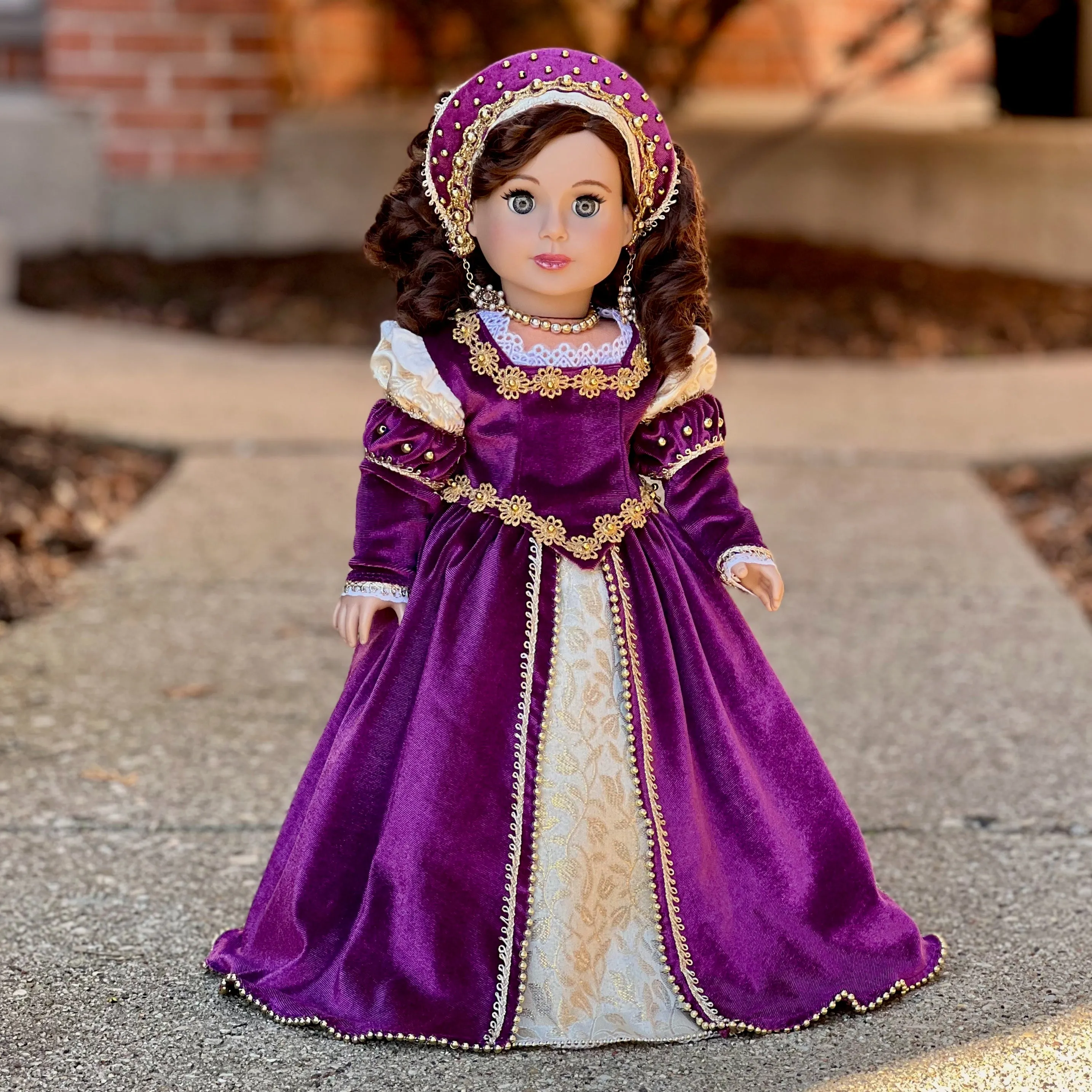 Catherine Parr - OOAK Historical Tudor Style Gown for 18 inch Dolls (Doll not Included)