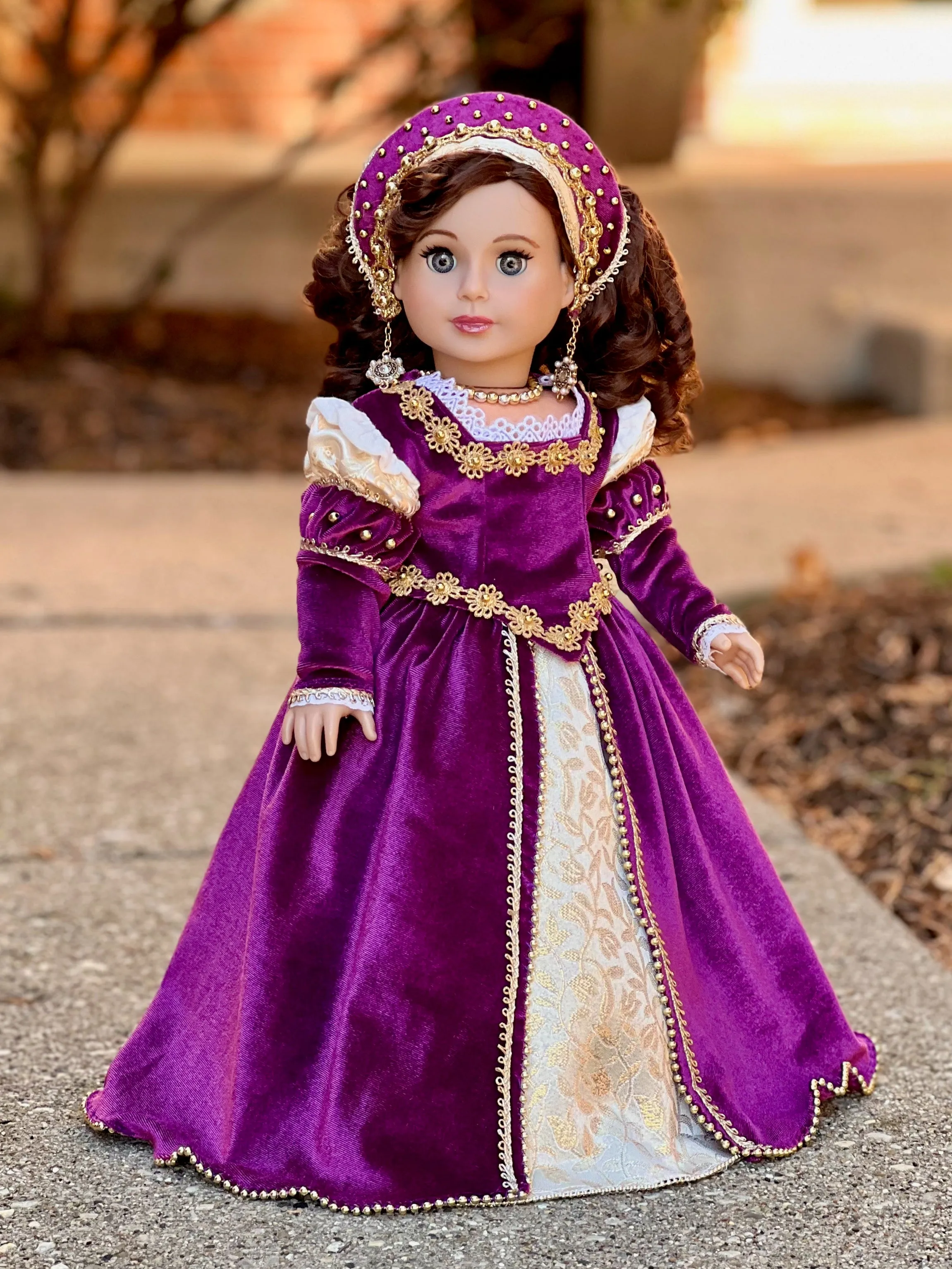 Catherine Parr - OOAK Historical Tudor Style Gown for 18 inch Dolls (Doll not Included)