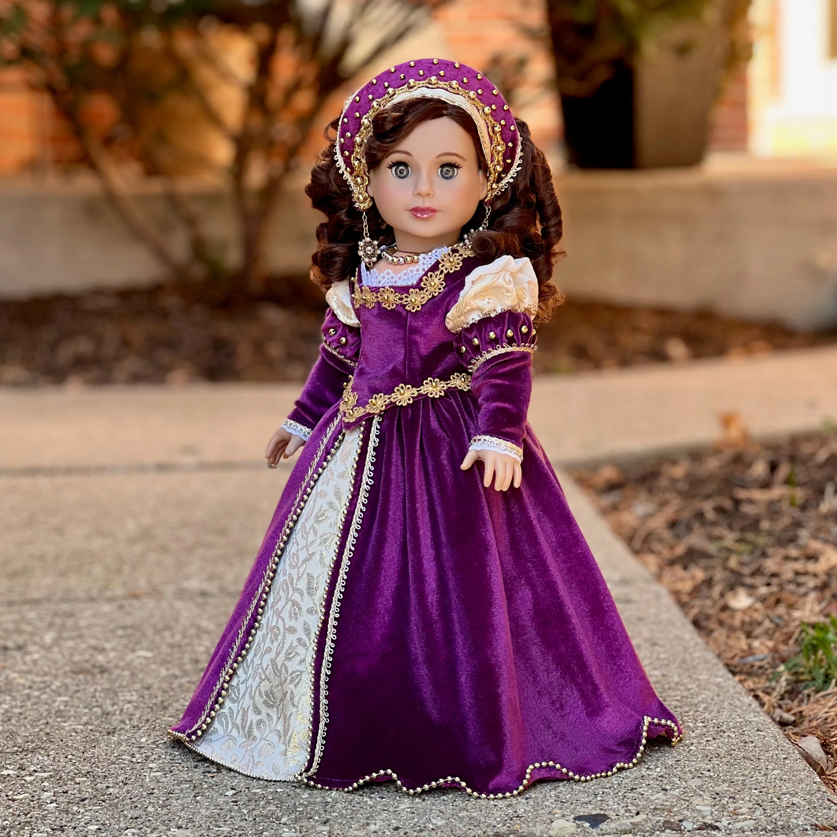 Catherine Parr - OOAK Historical Tudor Style Gown for 18 inch Dolls (Doll not Included)