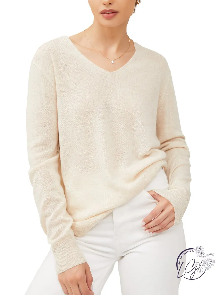 Chic Comfort Deep V Sweater