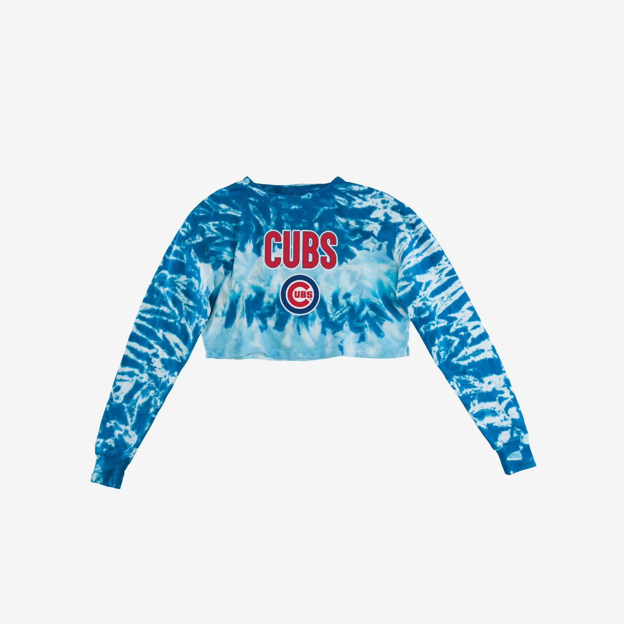 Chicago Cubs Womens Tie-Dye Rush Cropped Sweater