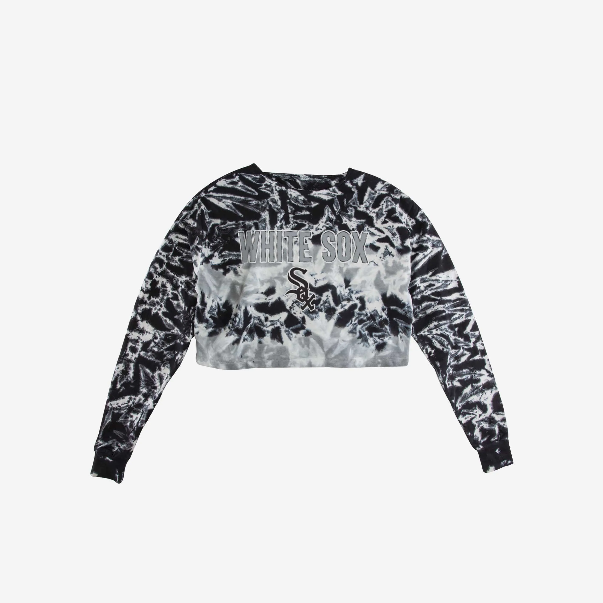 Chicago White Sox Womens Tie-Dye Rush Cropped Sweater