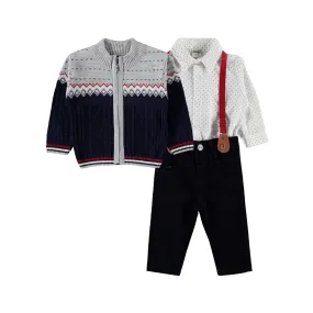 Civil Boys L/S Sweater Suit 3Pcs #5012 (W-22)