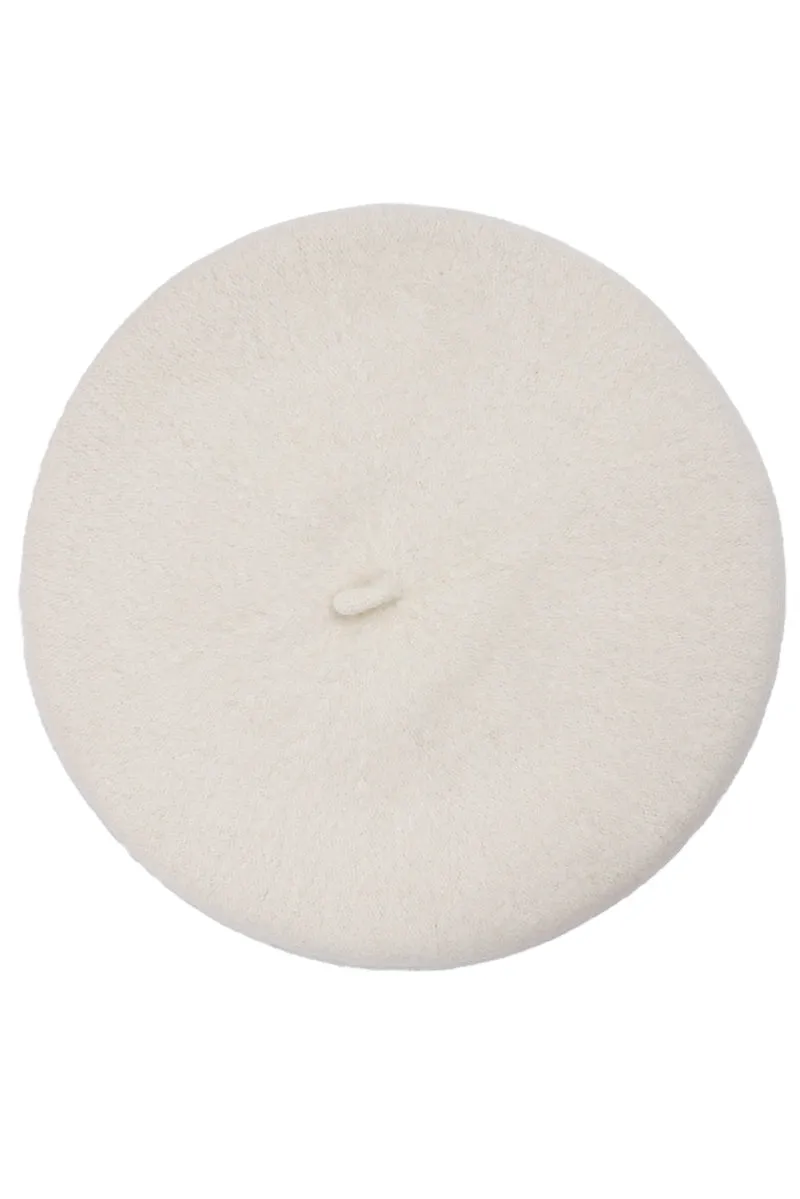 Classic French Beret in Ivory