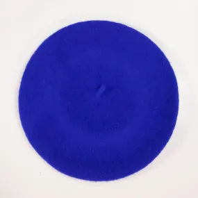 Classic Wool Beret in Electric Royal Blue