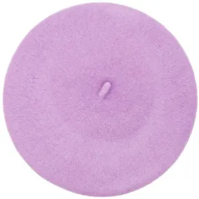 Classic Wool Beret in Lavender