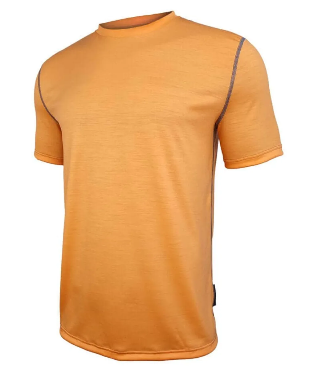 CLEARANCE - Wilderness Wear Unisex Plus Size Cumulo 150 Merino Wool T-Shirt Orange