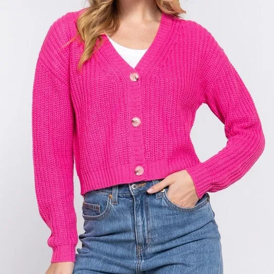 Co-Ed Cutie Cardigan in Pink