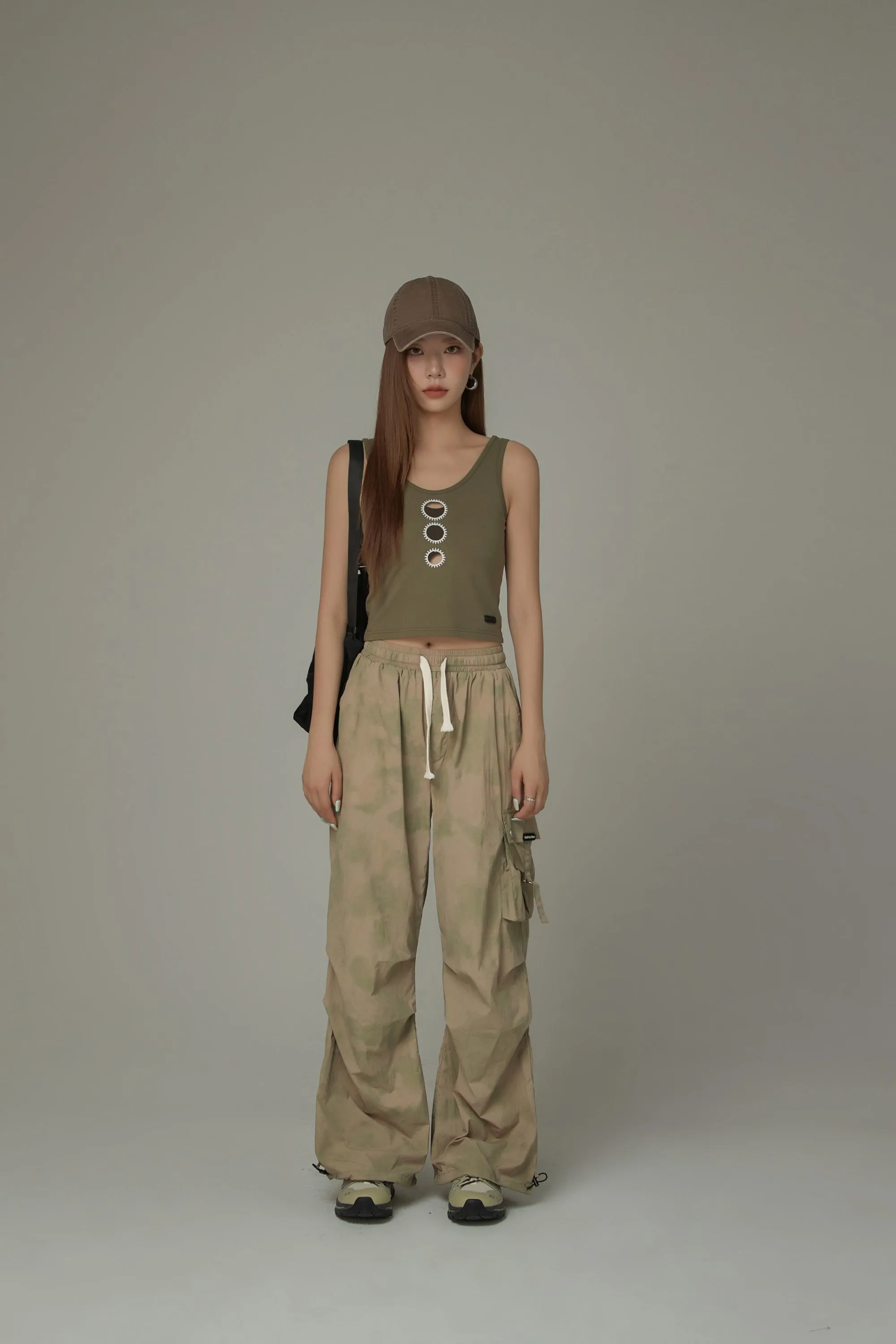 Color Cargo String Pants