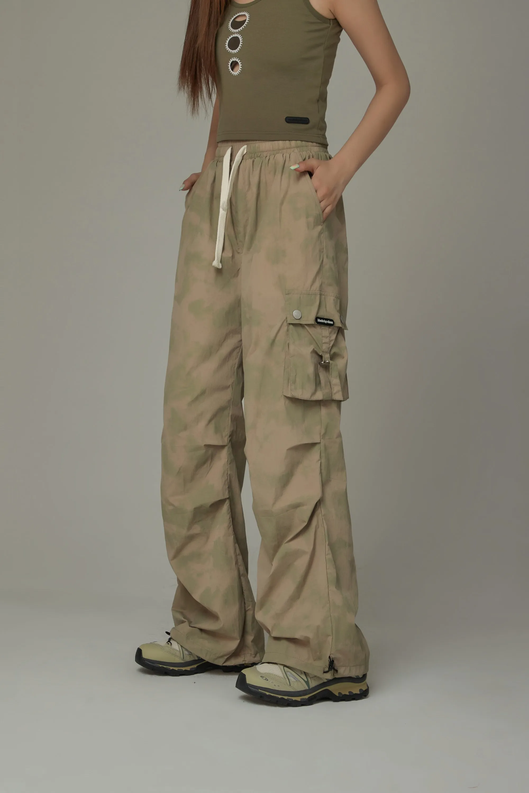 Color Cargo String Pants