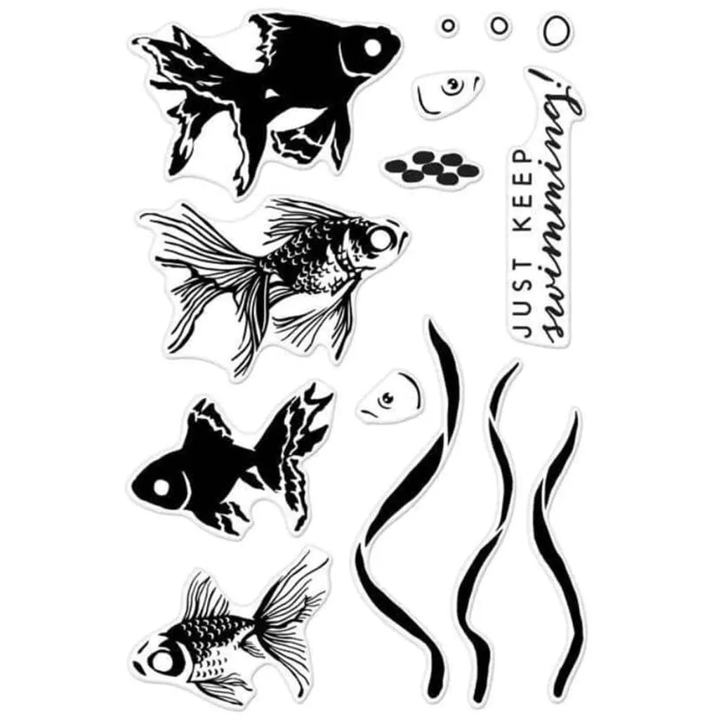 Color Layering Goldfish Stamp