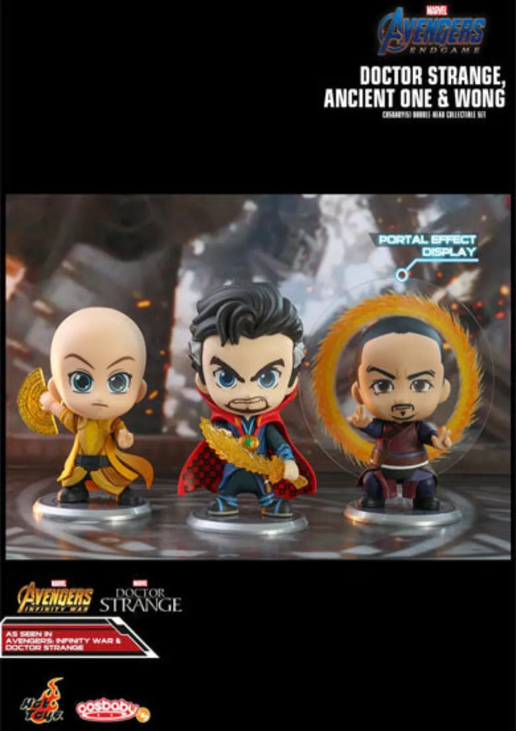 COSBABY DOCTOR STRANGE ANICENT ONE WONG BOBBLE-HEAD COLLECTIBLE SET - COSB575