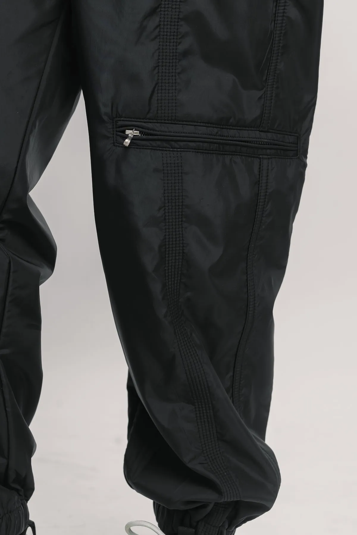 Dark Grey Parachute Cargo Joggers