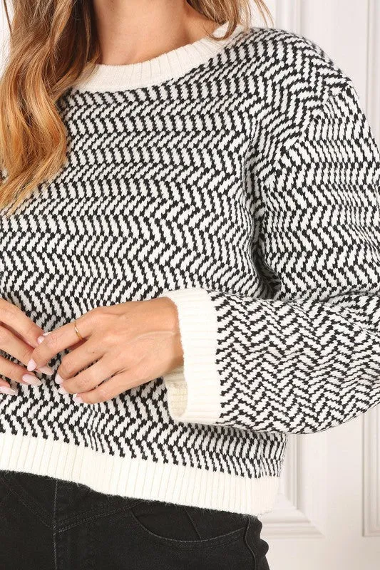 Debut Herringbone Sweater