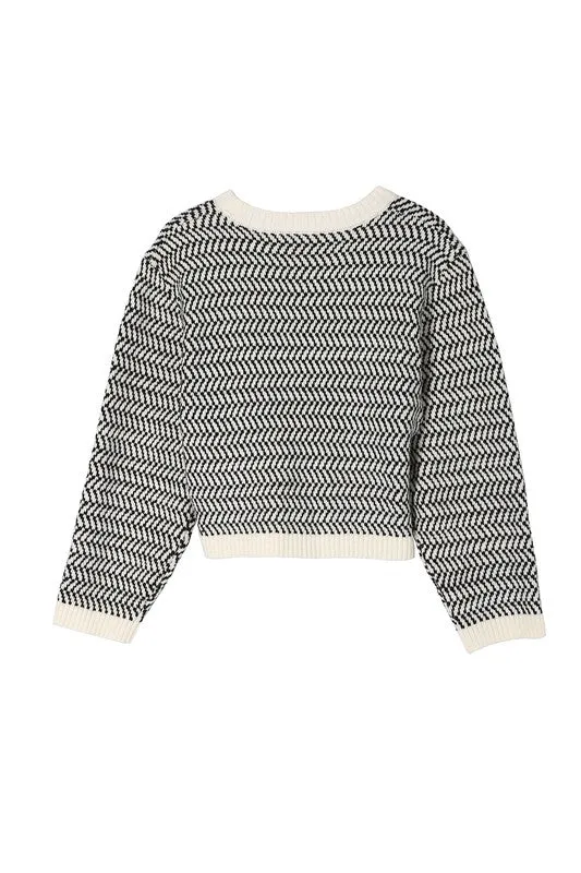 Debut Herringbone Sweater