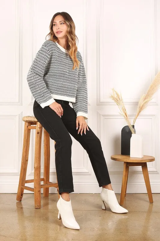 Debut Herringbone Sweater