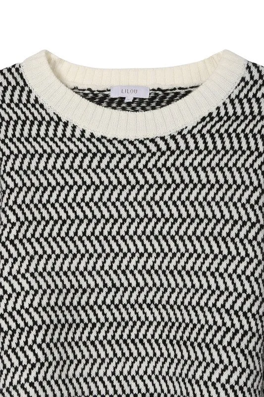 Debut Herringbone Sweater